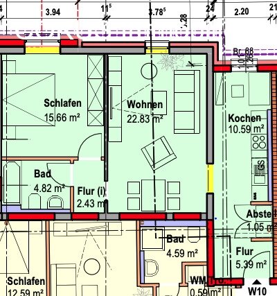 Planungsgrundriss Wohnung 10